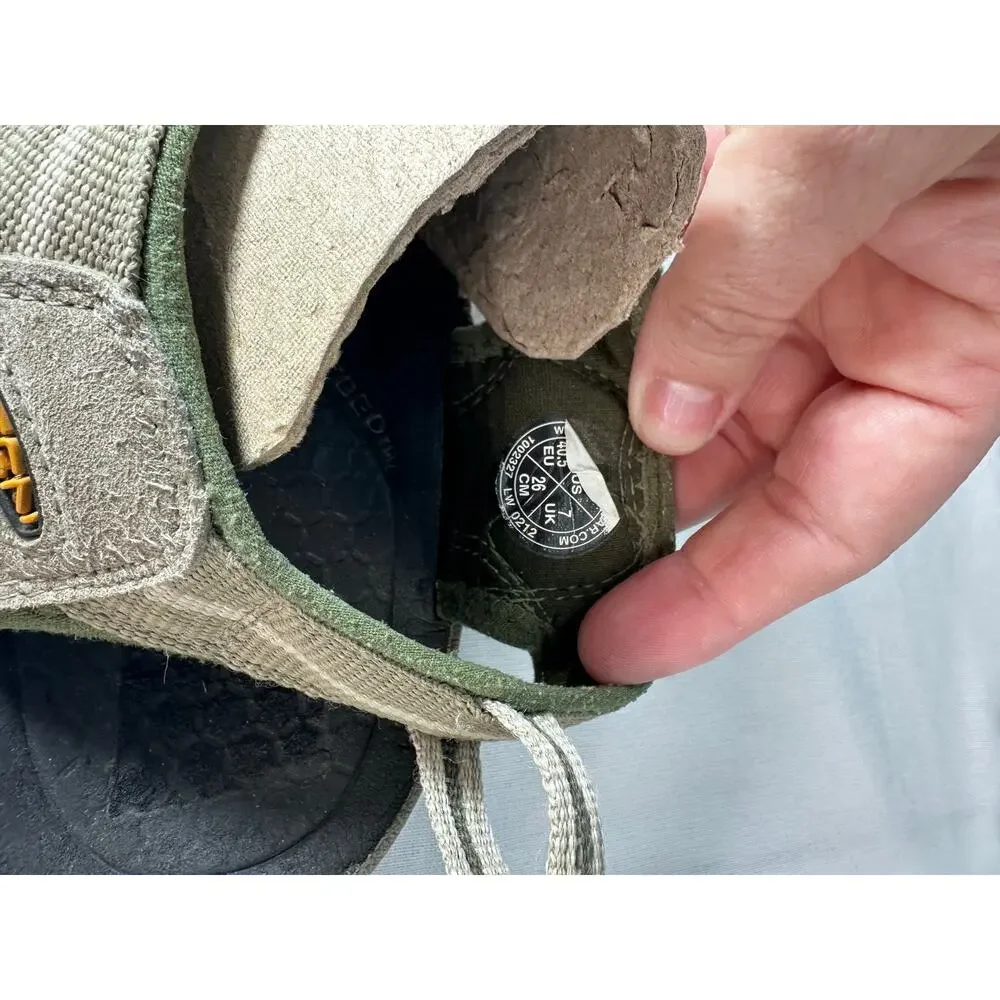 Keen Newport H2 Men's 8 Suede Beige & Green Water Shoes Outdoor Hiking Neutral